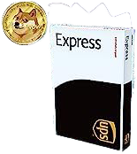 UPS Express Box w/ Dogecoin