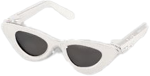 Cateye Sunglasses, White