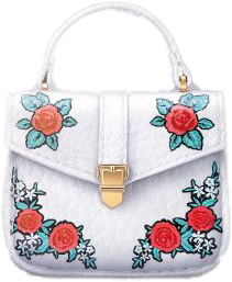 Rose Print Satchel