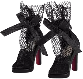 Black Lace Strappy Sandals