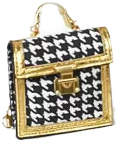 Houndstooth Satchel