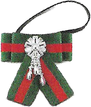 Hair Bow (red & green)
