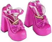 Platform Sandals, hot pink