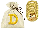 Dogecoins in Pouch