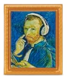 "Self-Portrait" [with headphones] by Vincent Van Gogh