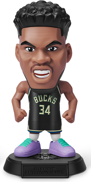 Giannis Antetokounmpo (Bucks #34, roaring pose)