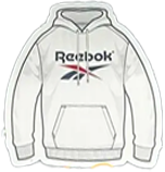 Sticker: Reebok White Hoodie