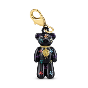 Teddy Bear Bag Charm, Black
