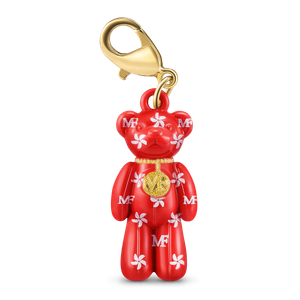 Teddy Bear Bag Charm, Red