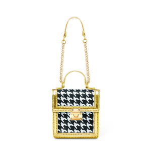 Houndstooth Satchel