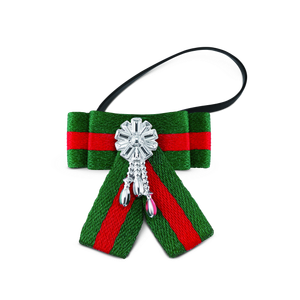 Hair Bow (red & green)
