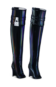 Boots, black patent