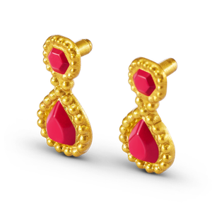 Earrings, Ruby