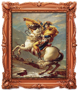 "Napoleon Crossing the Alps" by Jacques-Louis David