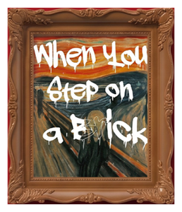 The Scream Spoof With When You Step on a Brick (Edvard Munch)