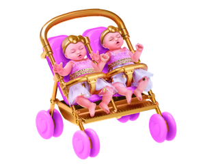 Pink Twin Stroller
